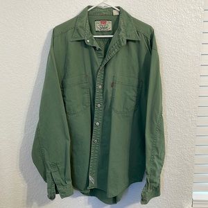 Vintage Levi’s Faded Green Denim Work Shirt